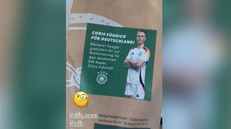 Stuttgarts Chris Führich darf sich den Traum von der Heim-EM erfüllen. Der DFB setzt dabei seine Nominierungs-Kampagne fort - diesmal in einer Bäckerei.