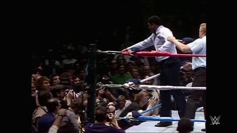 Zum Tod von Paul Orndorff erinnert WWE an sein berühmtestes Match bei WrestleMania I. Mit dabei: Hulk Hogan, "Rowdy" Roddy Piper, A-Team-Kultstar Mister T - und Muhammad Ali!