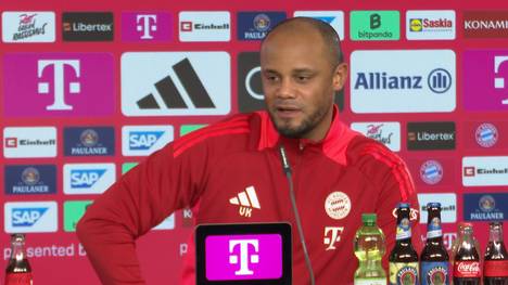 Vincent Kompany spricht auf der Pressekonferenz über die defensive Anfälligkeit des FC Bayern.