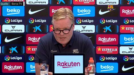 Der FC Barcelona befindet sich sowohl sportlich als auch finanziell in einer schwierigen Lage. Nun las Ronald Koeman ein Statement vor und beantwortete keine Fragen von Journalisten.