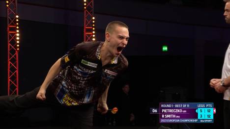 Ricardo Pietreczkos Lauf hält an. In der ersten Runde der European Darts Championship bleibt er gegen Titelverteidiger Ross Smith eiskalt.