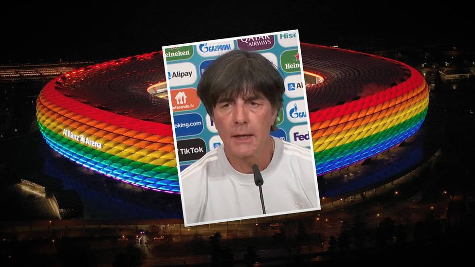 Joachim Löw und Mats Hummels äußern sich zum Verbot der Regenbogen-Beleuchtung. Der Bundestrainer fordert in dieser Hinsicht mehr als nur Symbole und Zeichen.
