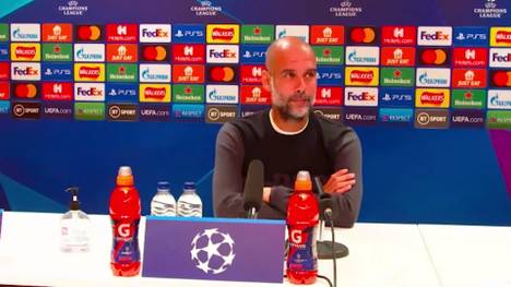 Auf der Pressekonferenz vor dem Champions-League-Auftakt gegen RB Leipzig wird Manchester-City-Coach Pep Guardiola mit einer Aussage konfrontiert, die er angeblich nie getätigt hat.