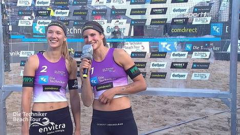 Im Tie-Break zum Titel: Sandra Ittlinger und Chantal Laboureur haben die Deutsche Beachvolleyball-Meisterschaft für sich entschieden. Kurz danach waren sie im Sport1-Interview. 