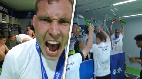 Europameister-Party bei der deutschen U21: So wild feiern Baku, Nmecha und Co. den EM-Titel.