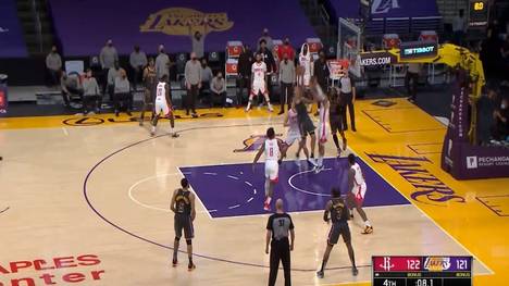 Kyle Kuzma rettet die Los Angeles Lakers beim 124:122-Sieg gegen die Houston Rockets mit seinem spielentscheidenden Layup und hält somit die Play-off-Träume des Titelverteidigers am Leben.