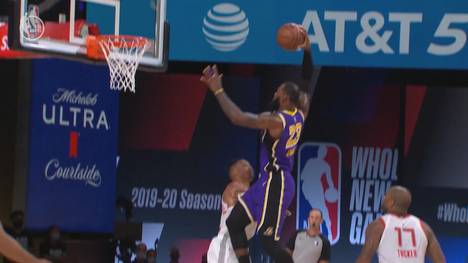 Die Los Angeles Lakers verpatzen den Start in die Western Conference Semifinals. LeBron James sorgt für mehrere Highlights, muss sich aber Westbrook und Harden geschlagen geben.