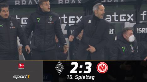 Die Borussia kassiert beim 2:3 gegen Frankfurt die vierte Bundesliga-Niederlage in Serie. Muss Hütter nun um seine Zukunft bei den Fohlen bangen? 