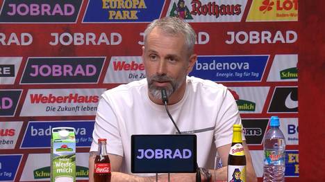 Nach dem Spiel von RB Leipzig gegen SC Freiburg spricht Trainer Marco über Xavi Simmons, der nach seiner Auswechslung wütend war. 
