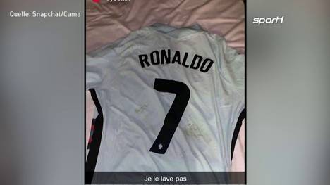 Eduardo Camavinga gilt in Frankreich als Supertalent. Nun sorgt der 17-Jährige nach dem Treffen mit seinem Vorbild Cristiano Ronaldo für Lacher. 