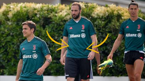 Juve-Stürmer Gonzalo Higuaín hat während der Corona-Pause offensichtlich ein paar Kilos zuviel draufgepackt. 