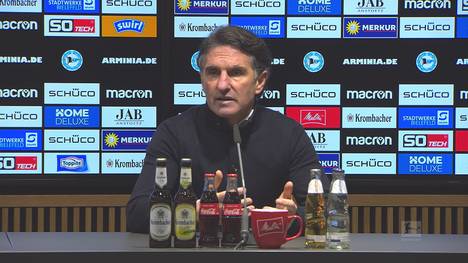 Nach der Niederlage gegen Arminia Bielefeld zeigt sich Hertha-Coach Bruno Labbadia enttäuscht von seiner Mannschaft.