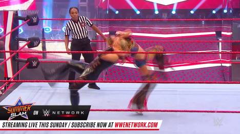 Bei der aktuellen Ausgabe von WWE Monday Night RAW traf Natalya auf Rückkehrerin Mickie James. Ungebetene Gäste stören das Duell.