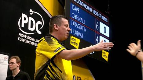 Dragutin Horvat verliert in der 2. Runde beim German Darts Grand Prix gegen Dave Chisnall. Aus deutscher Sicht ein bitteres Ausscheiden, da Horvat fast das gesamte Spiel über in Führung lag.