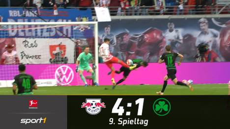 RB Leipzig spielt sich den Frust nach dem verlorenen Champions-League Spiel von der Seele. Gegen Greuther Fürth drehen die Bullen nach einer schwachen ersten Hälfte auf und gewinnen klar mit 4:1. 