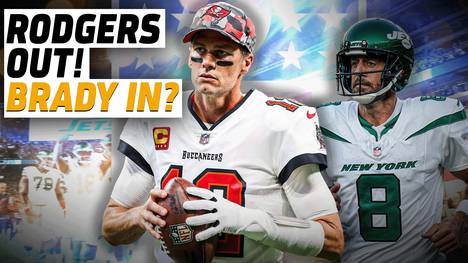 Großer Schock für die New York Jets - Quarterback-Star Aaron Rodgers fällt verletzt für die Saison aus. Kommt jetzt Superstar Tom Brady? 